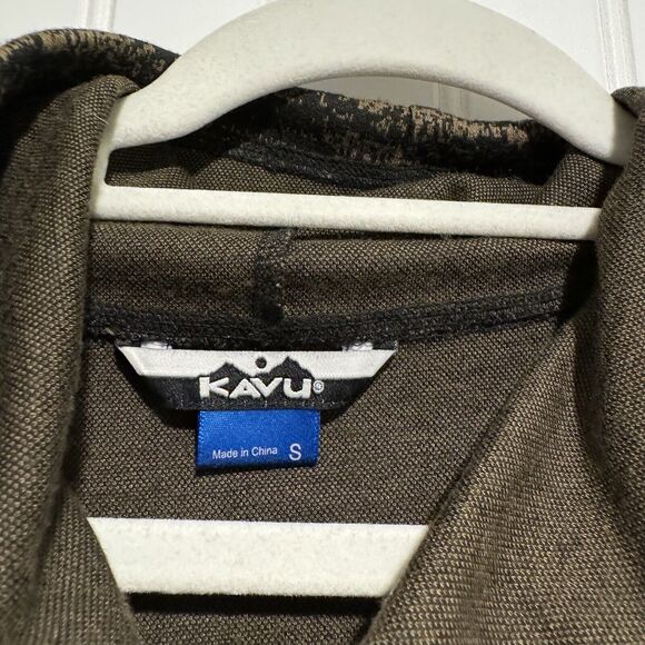 Kavu Skylar Shirt Cowl Neck Black Green Size Small - Picture 4 of 6